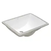 Ruvati RVB0718 17 x 12 Inch Undermount Bathroom Vanity Sink w/ Overflow