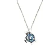 NIB EFFY sterling silver and sapphire turtle necklace retail $676