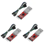 3 Pcs CP2102 USB 2.0 to TTL 5-Pin Serial Adapter USB to TTL Serial5319