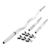 Hollow Curl Bar and Dumbbell Handle Set with Spring Collars