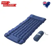 Weisshorn Self Inflating Mattress Single 9cm Pillow Bag Camping Mat Blue AU
