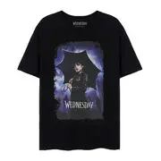 Wednesday Womens/Ladies Umbrella T-Shirt Black 3XL