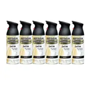 Rust-Oleum UNIVERSAL PREMIUM SPRAY PAINT Spray Paint - 245197 Satin Black (6 Cans)