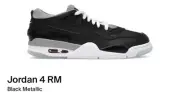 Nike Air Jordan 4 RM Reflective Black Metallic Casual Shoes HV5184-010 Size 10