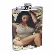 Minnesota Pin Up Girls D10 Flask 8oz Stainless Steel Hip Drinking Whiskey