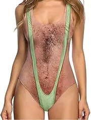 [HANRUO] Women Sexy High Cut One Piece Swimsuit Funny Bathing Suit Swimwear Swimming Suit G-String (Color : 1, Size : XL)