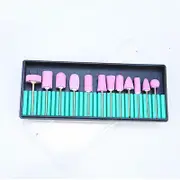 2 Set Nail Drill Grinding Bit Polishing Wheel for Electric Grinder Drill