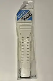 New Genuine Casio G-Shock GA-100A-7AW, G-8900A-7W White Color Watch Band Strap