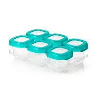 在飛比找樂天市場購物網優惠-OXO tot 好滋味冷凍儲存盒6入(2oz)(靚藍綠)★衛