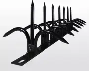 Shinobi Gaeshi H130 Dual Bladed Black Security Spikes Fence Steel Made in Japan