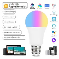 在飛比找ETMall東森購物網優惠-Homekit燈泡智能球泡燈siri語音響WiFi無極調光調