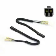 TDR Motorcycle Indicator Wire Leads Connector Adapter Cable Pair for GSX-R SV650 GSX-S V-Strom Bandit 12V Plug Signal Blinker Harness Socket Electrical Wiring System Replacement Kit