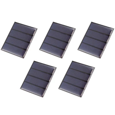 5 Pack 2V 100mA 50.5mm x 40.5mm Mini Solar Panel Cell for DIY Electric Project