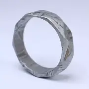 Meteorite Ring,SIZE(US 12 ),Muonionalusta meteorite carved ring AB163