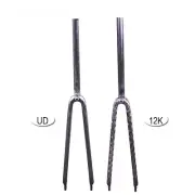 Carbon Fiber Road Bike Hard Fork 700C V Brake Straight Tube Bicycle Front Fork