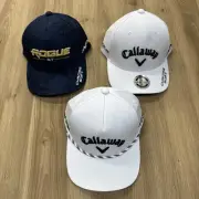 Lot of 3 NEW 2025 Callaway Tour Authentic Adjustable Snapback Golf Hats/Cap