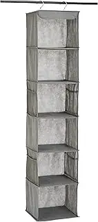 Amazon Basics 6-Tier Hanging Closet Shelf Organizer With Pockets