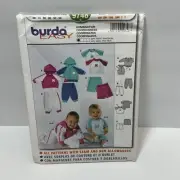 Burda 9748 Baby Jacket Pants Shirt Shorts Pattern 6M-3 *Uncut
