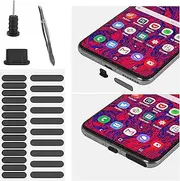Anti Dust Kit for iPhone 16E 16 15 Plus Pro Max, USB C Type C Plugs, Earphone Jack, Speaker Mesh Proof Adhesive Sticker, Samsung Galaxy S25 S24-S20, A15 A35 Dustproof Kit