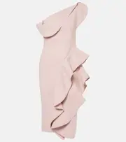 [Maticevski] Maticevski Rhythm ruffled midi dress AU 6 pink