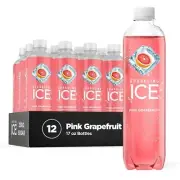 (12 Pack) Sparkling Ice Pink Grapefruit Sparkling Water with Vitamins, 17 Fl Oz