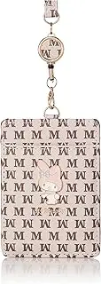 [アルディ] Aldi SR8 Women's Monogram Commuter Pass Holder with Reel, My Melody Beige
