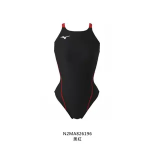 MIZUNO SWIM 女連身泳衣-泳裝 游泳 海邊 競賽 美津濃 黑紅 (7.9折)