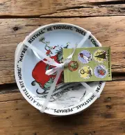 The Grinch 4 Pack Assorted 6" Tidbit Snack Appetizer Plates with Quotes ~ New
