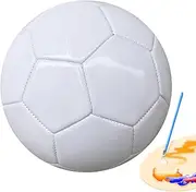Gazocua Unprinted Football Ball White Football To Paint Autograph Football Size 3/4/5 Football Soccer For Anniversary, Birthday, Graduation