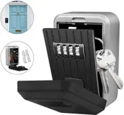 Outdoor Wall Mounted Key Safe Box 4Digit Safe Key Storag Organizer Password