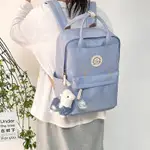 精選好物🌻韓國後背包 雙肩包 大容量 女學生書包 INS可愛素色雙肩背包 尼龍背包 防水背包 筆電包 方形背包