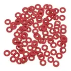 100pcs Red Steel Paper Fiber Flat Washers Kit Insulation Washer Assorted Set