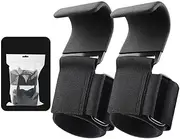 Generic Fitness weightlover hook for men & women (pair) thick wrist pads weightlifting for powerlifting, shrugs, rows deadlift support gym lift straps with pull -up hooks
