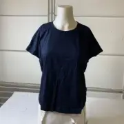 SPLENDID Skye Short Sleeve Tee Women's Size M Navy