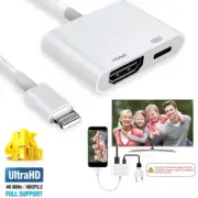 For Apple iPhone Connect to HDMI TV AV Adapter for iPad Mini 5 Air 3 to Apple TV