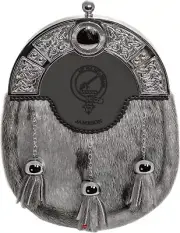 Jameson Dress Sporran 3 Tassels Studded Celtic Arch Scottish Clan Crest