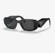 NEW PRADA-Sunglasses SPR 17 WS /Black Frame / Dark Grey Lenses. Authentic.