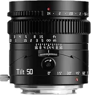 TTARTISAN 50mm F1.4 Full Frame Tilt Manual Lens, Large Aperture Tilt Lens for Mirrorless Sony E NEX Mount A6000 A6300 A6400 A7C A7MIII A7MIV A7RIII A9 NEX-3 NEX-3N NEX-5 NEX-5R