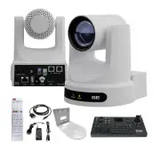 PTZOptics Move SE 20x 1080p PTZ Auto Tracking Pan Tilt Zoom Camera White Bundle