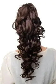 Braid Ponytail Subtle Elegant Curly Medium Brown Very Long Approx. 50 CM SA09-6