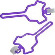 VERDANVERSE 2Pcs Violet Dog Waste Bag Holder Hands Leash Accessory for Easy Cleanup Durable Poop Bag Dispenser Clip for Convenient Pet Waste Management