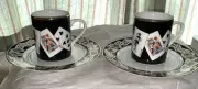 Tiffany & Co. Cup & Saucer Playing Card Pair Set