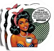 I'm Not Sugar & Spice and Everything Nice I'm Sage & Hood and Wish A... Magnets - 5" On Longest Side - - 2 Pack - Thick Strong Magnet - Magnets for Fridge, Toolbox, Cars - Made in USA - PLDFMAG0150