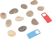 COHEALI 10pcs Creative Natural Pebbles with Bracket Set Hand-Painted Stones for DIY Art Projects Perfect for Kids Adults