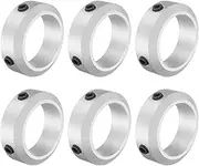 uxcell 6Pcs Set-Screw Collars 50mm Bore, Aluminum Alloy Shaft Collars, 70mm OD, 22mm Width Axle Collar Clamp for Linear Rod Shaft Guide