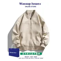 在飛比找ETMall東森購物網優惠-WASSUP ISSUE春秋情侶外套棒球服