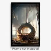 Pixel Art Poster - Wide Nest (8 Bit Psychedelic Trippy Weird Video Game Print)