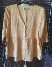 SUSSAN butterscotch coloured linen jacket - 18 BNWOT