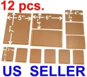 12pcs KIT Prototyping PCB Printed Circuit Board Prototype Breadboard Perfboard