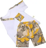 [SAFIGLE] Boys Summer Outfits Toddler T-shirt and Pants Set Easy Coordination 90cm
